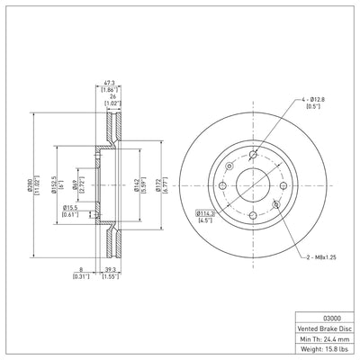 DFC 02-06 Hyundai Sonata Front & Rear Geospec Rotors