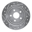R1 88-95 Chrysler Daytona Rear Left Drilled & Slotted Silver Brake Rotor