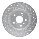 R1 95-99 Toyota Avalon Rear Left Drilled & Slotted Silver Brake Rotor