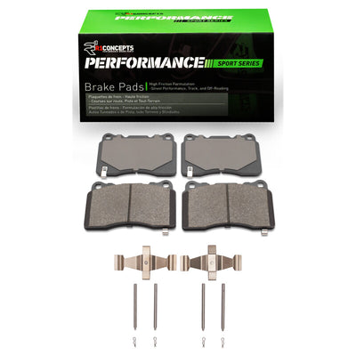 R1 13-20 Subaru WRX STI Front & Rear Drill/Slot Carbon Coated Rotor Set w/Perf Sport Pads