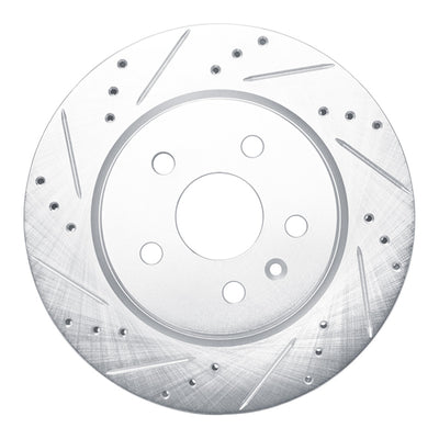 R1 10-25 Buick ALLURE Rear Left Drilled & Slotted Silver Brake Rotor