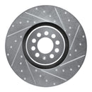 R1 04-06 Audi TT Quattro Right Front Drilled & Slotted Silver Brake Rotor