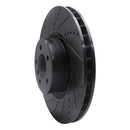 R1 10-12 Land Rover Range Rover Front Left Drilled & Slotted Black Brake Rotor