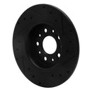 R1 14-19 Fiat 500L Rear Left Drilled & Slotted Black Brake Rotor