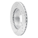 R1 95-00 Nissan 200SX Front Right Drilled & Slotted Silver Brake Rotor