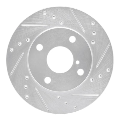 R1 90-93 Mazda Miata Front Drilled & Slotted Silver Brake Rotor Set
