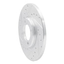 R1 63-86 Ford Cortina Front Left Drilled & Slotted Silver Brake Rotor