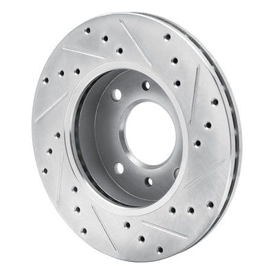 R1 89-98 Nissan 240SX Front & Rear Drilled & Slotted Silver Brake Rotor Set
