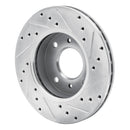R1 89-98 Nissan 240SX Front & Rear Drilled & Slotted Silver Brake Rotor Set