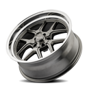Ridler 610 17x7 / 5x120.65 BP / 0mm Offset / 83.82mm Hub Gloss Grey Polished Wheel