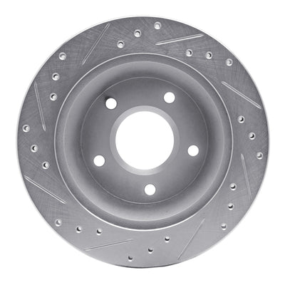 R1 84-87 Chevrolet Corvette Front & Rear Drilled & Slotted Silver Brake Rotor Set