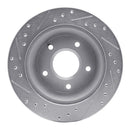 R1 84-87 Chevrolet Corvette Front & Rear Drilled & Slotted Silver Brake Rotor Set