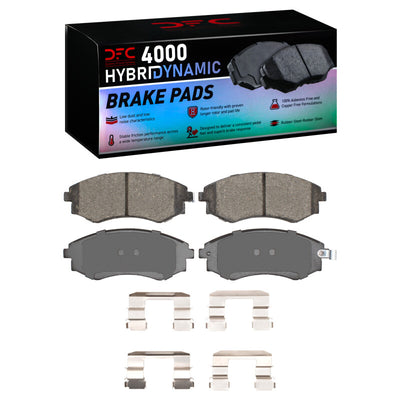 DFC 05-06 Hyundai Elantra Front 4000 HybriDynamic Brake Pads and Hardware Kit