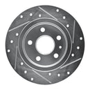 R1 16-23 Chevrolet BOLT EV Rear Left Drilled & Slotted Silver Brake Rotor