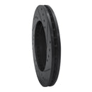 R1 99-01 Infiniti I30 Front Left Drilled & Slotted Black Brake Rotor
