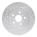R1 90-91 Toyota Celica Front Right Drilled & Slotted Silver Brake Rotor