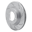 R1 10-24 Lexus GX460 Front & Rear Drilled & Slotted Silver Brake Rotor Set