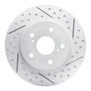 R1 08-18 Pontiac Vibe Rear Right Drilled & Slotted Geo-Carbon Rotor