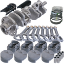 Eagle Chevy LS3 4in 4140 Crank 6.125in 4340 Rods -5.8cc Flat Piston Pro Street Rotating Assembly