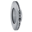 R1 09-16 BMW Z4 Front Right Drilled & Slotted Silver Brake Rotor