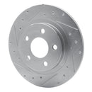 R1 98-05 Buick Park Avenue Rear Left Drilled & Slotted Silver Brake Rotor