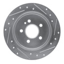 R1 98-05 Mercedes-Benz ML350 Rear Left Drilled & Slotted Silver Brake Rotor