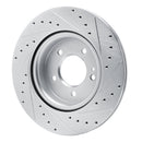 R1 19-25 Mercedes-Benz G580 Rear Left Drilled & Slotted Silver Brake Rotor