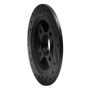 R1 86-89 Acura Integra Rear Right Drilled & Slotted Black Brake Rotor