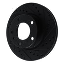 R1 82-89 BMW 635CSI Front Right Drilled & Slotted Black Brake Rotor