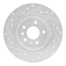 R1 97-08 Chevrolet ASTRA (Mexico) Rear Right Drilled & Slotted Silver Brake Rotor