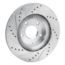 R1 02-06 Infiniti I35 Front Right Drilled & Slotted Silver Brake Rotor