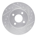 R1 83-88 Chrysler Executive Sedan Front Right Drilled & Slotted Silver Brake Rotor