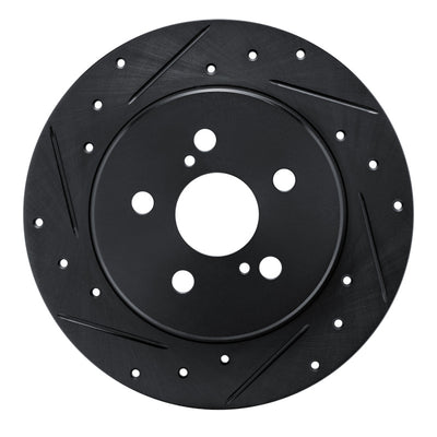 R1 19-25 Toyota Corolla Front & Rear Drilled & Slotted Black Brake Rotor Set