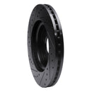 R1 09-10 Ford Taurus (Excl SHO) Front Right Drilled & Slotted Black Brake Rotor