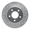 R1 07-13 Mazda 3 Front & Rear Drilled & Slotted Silver Brake Rotor Set