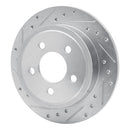 R1 03-07 Jeep TJ (Canada - See Wrangler for US) Rear Left Drilled & Slotted Silver Brake Rotor