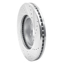 R1 97-01 Infiniti Q45 Front Left Drilled & Slotted Silver Brake Rotor