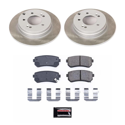 Power Stop 2015 Hyundai Sonata Front and Rear Semi-Coated Rotor Kit