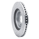 R1 15-20 Kia SORENTO Front Right Drilled & Slotted Silver Brake Rotor