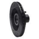 R1 91-03 Chevrolet S10 Blazer Front Right Drilled & Slotted Black Brake Rotor