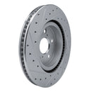 R1 18-25 Lexus ES250 Front Drilled & Slotted Silver Brake Rotor Set