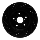 R1 15-24 Subaru WRX Rear Drilled & Slotted Black Brake Rotor Set w/Optimum OE Pads and Hardware