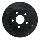 R1 82-84 Buick SKYHAWK Front Right Drilled & Slotted Black Brake Rotor