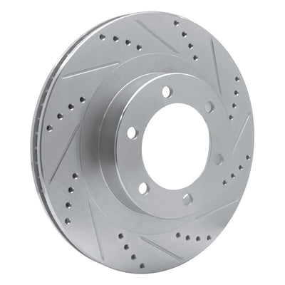 R1 03-09 Lexus GX470 Front Drilled & Slotted Silver Brake Rotor Set