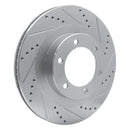 R1 03-09 Lexus GX470 Front Drilled & Slotted Silver Brake Rotor Set
