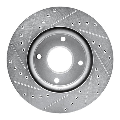 R1 07-14 Nissan Cube Front Drilled & Slotted Silver Brake Rotor Set