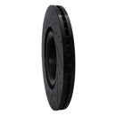 R1 04-09 Audi S4 Front Right Drilled & Slotted Black Brake Rotor