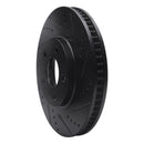 R1 97-05 Buick Riviera Front Right Drilled & Slotted Black Brake Rotor