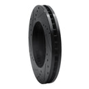 R1 1990-1997 Buick LeSabre Front Right Drilled & Slotted Black Brake Rotor