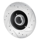 R1 96-08 Audi A4 (Mexico) Rear Left Drilled & Slotted Silver Brake Rotor